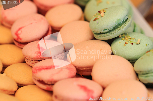 Image of color macaroon background