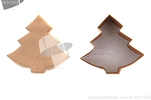 Image of christmas tree shape paper box