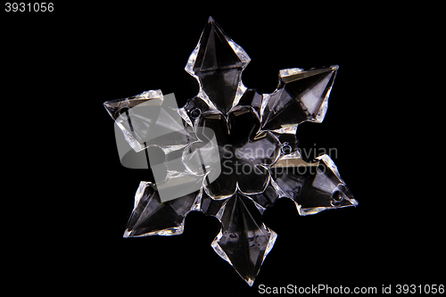 Image of white glass snowflake