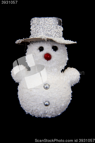 Image of snowman decoration isolated