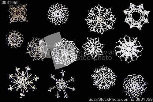 Image of white christmas snowflakes