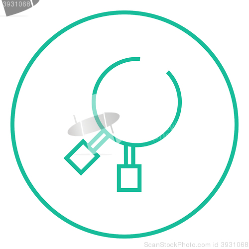 Image of Dental pliers line icon.