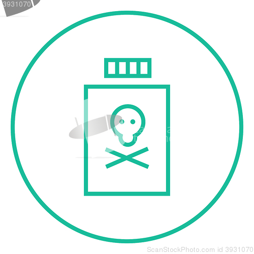 Image of Bottle of poison line icon.