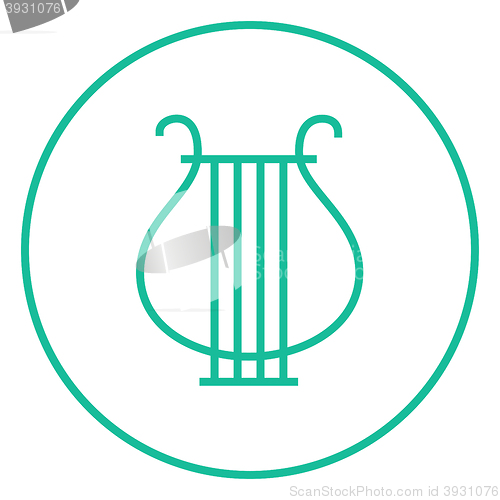 Image of Lyre line icon.