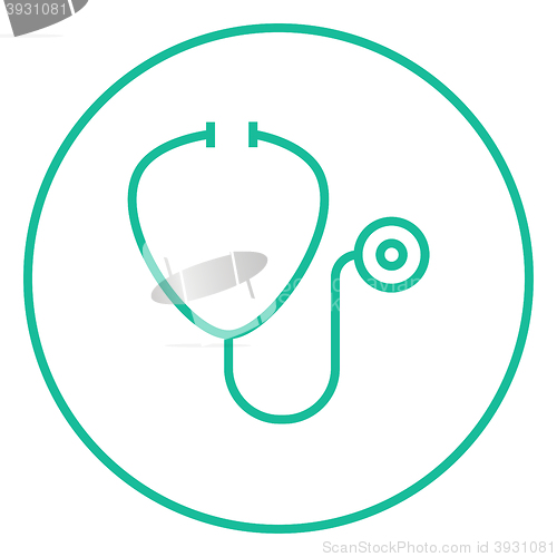 Image of Stethoscope line icon.