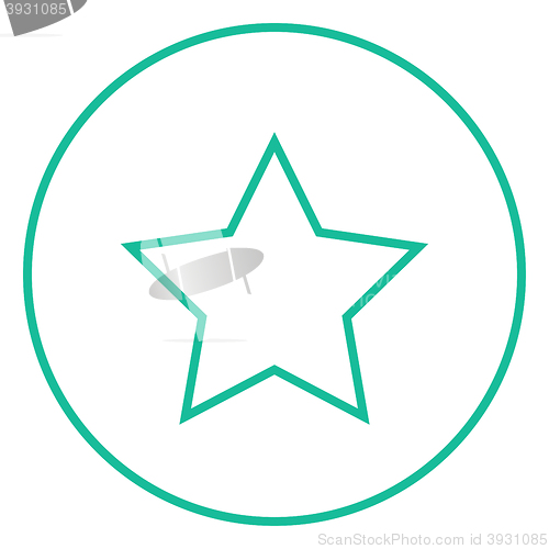 Image of Rating star line icon.