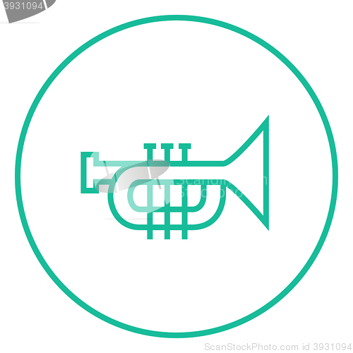 Image of Trumpet line icon.