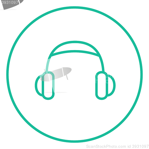 Image of Headphone line icon.