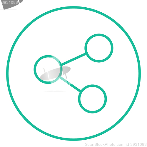 Image of Social network line icon.