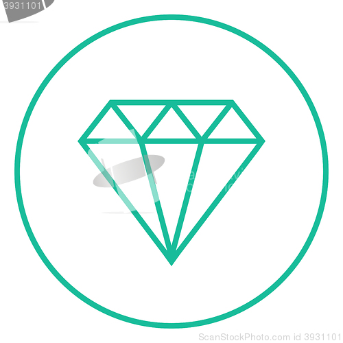 Image of Diamond line icon.