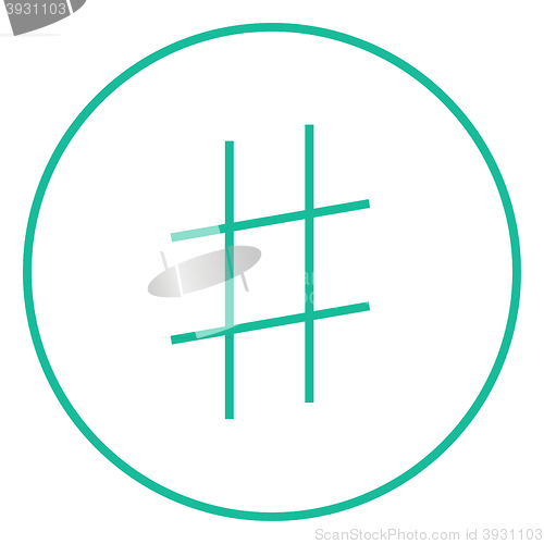 Image of Hashtag symbol line icon.