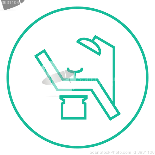 Image of Dental chair line icon.