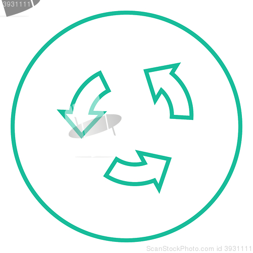 Image of Replay button line icon.