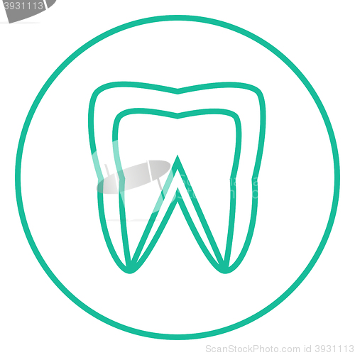 Image of Molar tooth line icon.