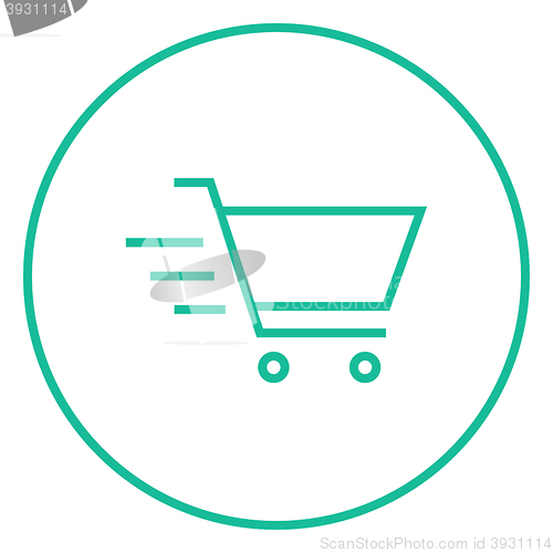 Image of Shopping cart line icon.