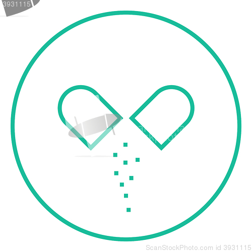 Image of Capsule pill line icon.