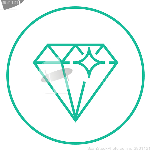 Image of Diamond line icon.