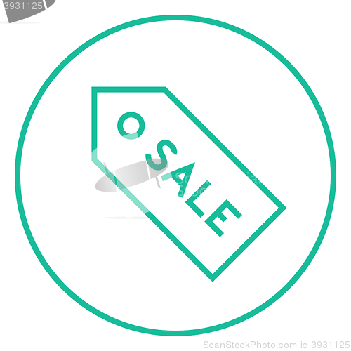 Image of Sale tag line icon.