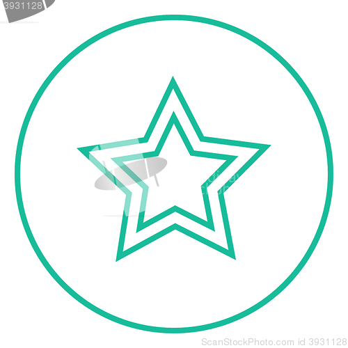 Image of Rating star line icon.