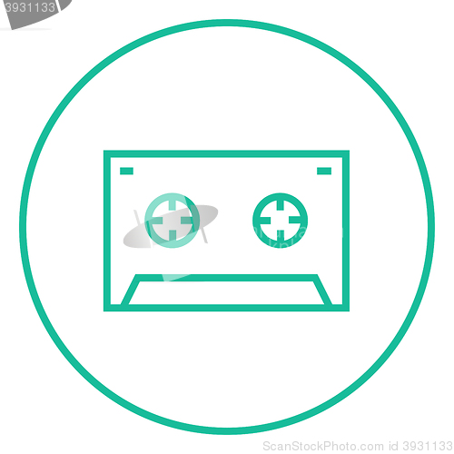 Image of Cassette tape line icon.