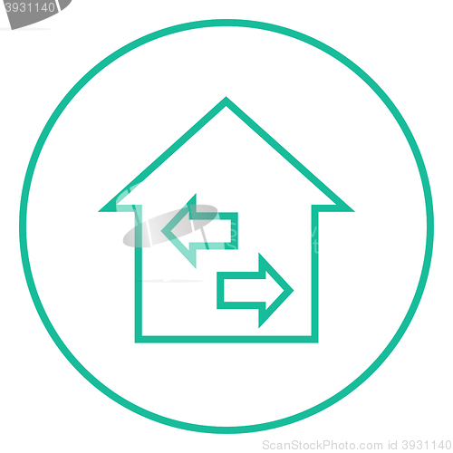 Image of Property resale line icon.