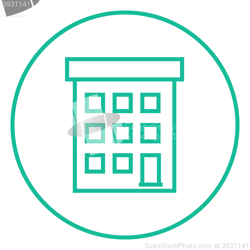 Image of Condominium building line icon.