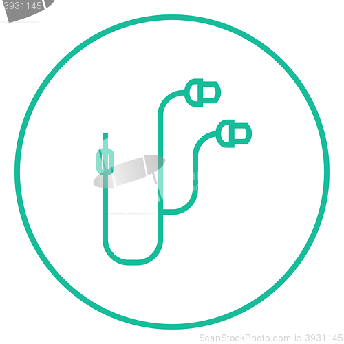 Image of Earphone line icon.