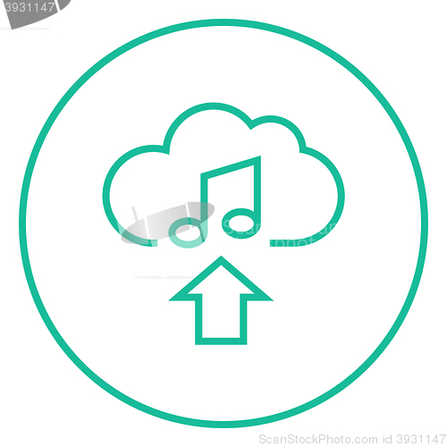 Image of Upload music line icon.