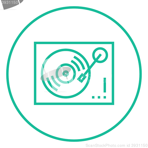 Image of Turntable line icon.