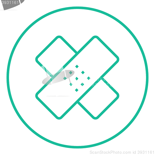 Image of Adhesive bandages line icon.