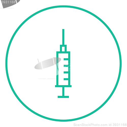 Image of Syringe line icon.