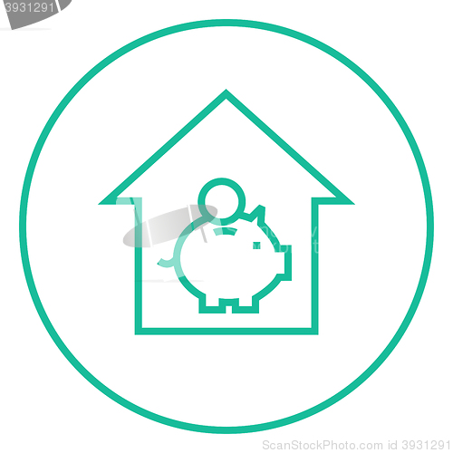 Image of House savings line icon.