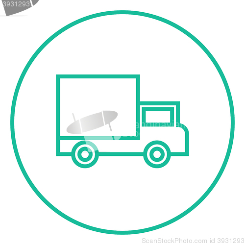 Image of Delivery van line icon.