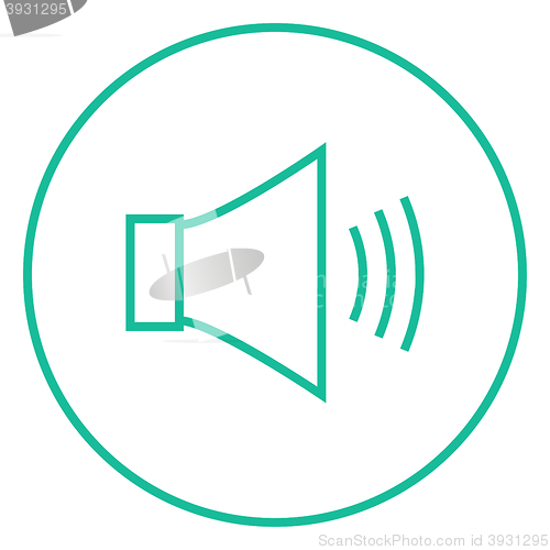 Image of Speaker volume line icon.