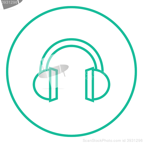 Image of Headphone line icon.