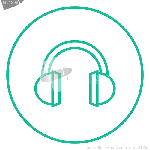 Image of Headphone line icon.