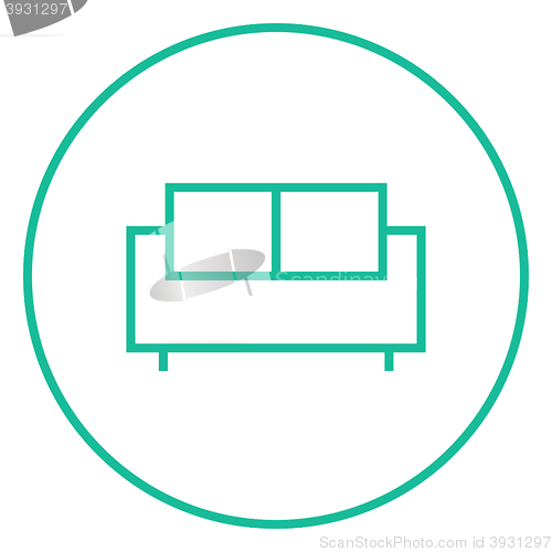 Image of Sofa line icon.