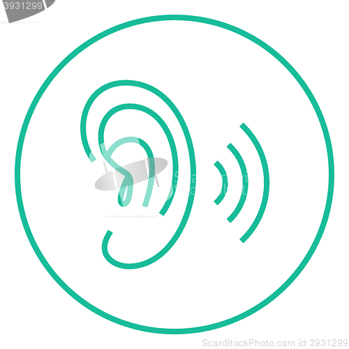 Image of Human ear line icon.