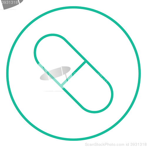 Image of Capsule pill line icon.