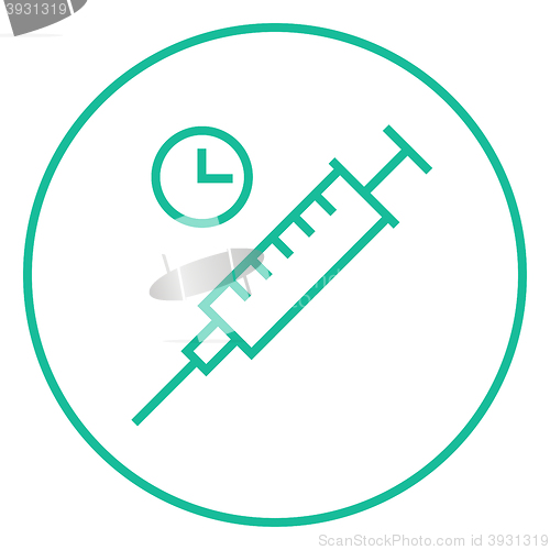 Image of Syringe line icon.