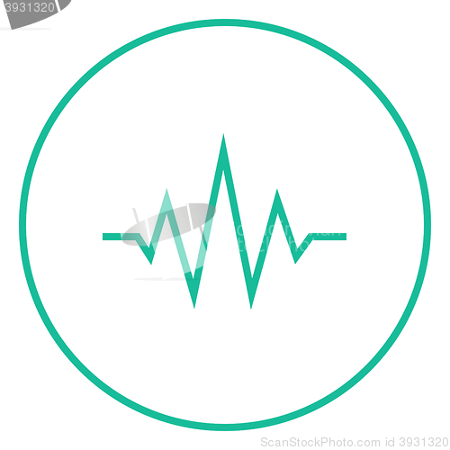 Image of Sound wave line icon.