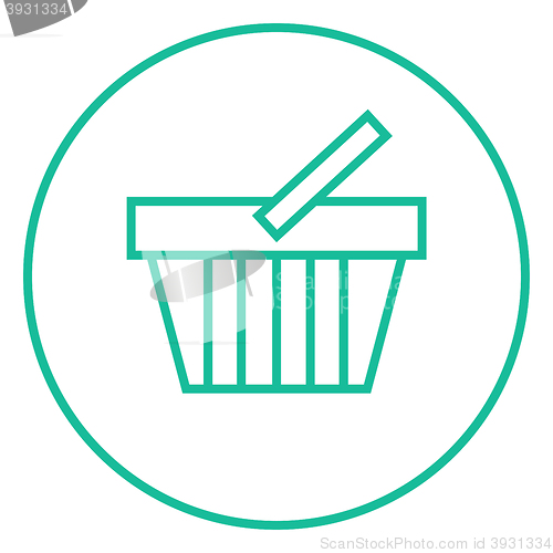 Image of Shopping basket line icon.