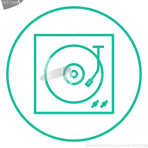 Image of Turntable line icon.