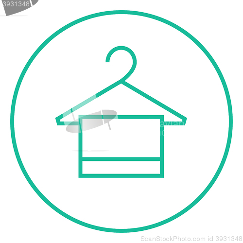 Image of Towel on hanger line icon.