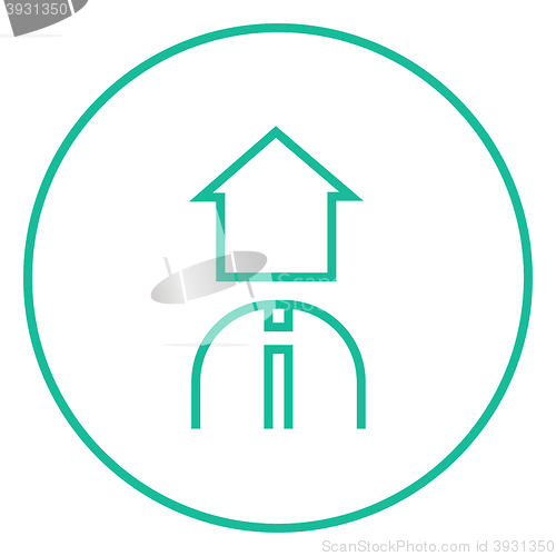 Image of Real estate agent line icon.