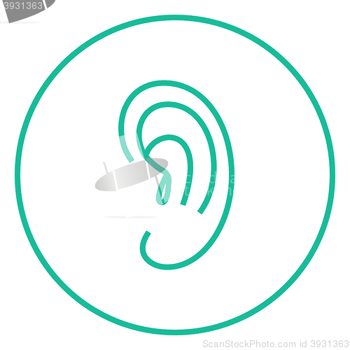 Image of Human ear line icon.