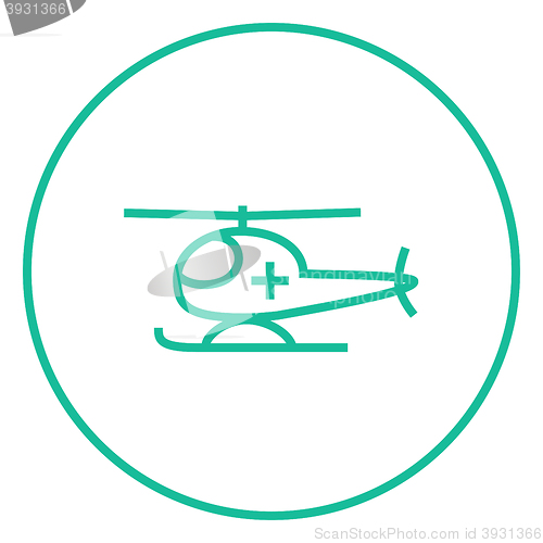 Image of Air ambulance line icon.