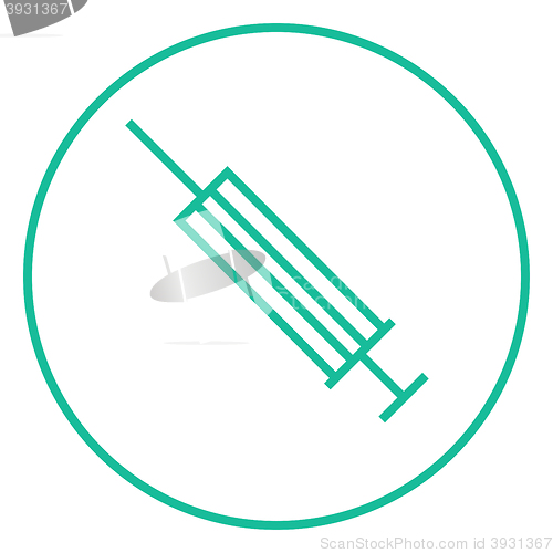 Image of Syringe line icon.