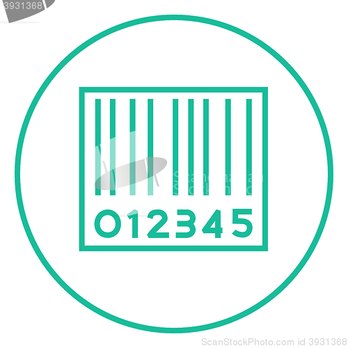 Image of Barcode line icon.