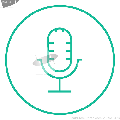 Image of Retro microphone line icon.